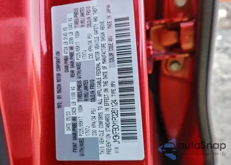 2023 Mazda Cx-5 Preferred z USA, uszkodzony, nr VIN JM3KFBCM1P0261124